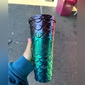⭐ Starbucks 2025 Textured Siren Scales Gradient Venti 24oz Cold Cup Tumbler NWT